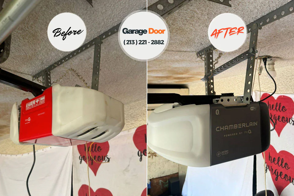 Before and after: garage door repair Cheswick, PA